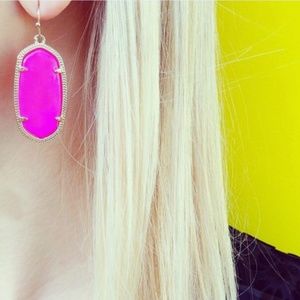 Neon Pink Kendra Scott Elle Earrings